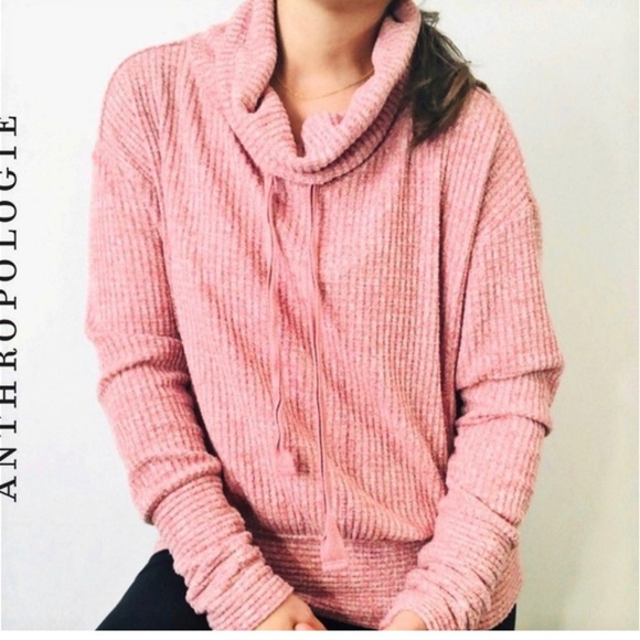 saturday sunday Sweaters - Anthropologie Saturday Sunday pink Athletic Whistler Cowl Neck Pullover Sweater